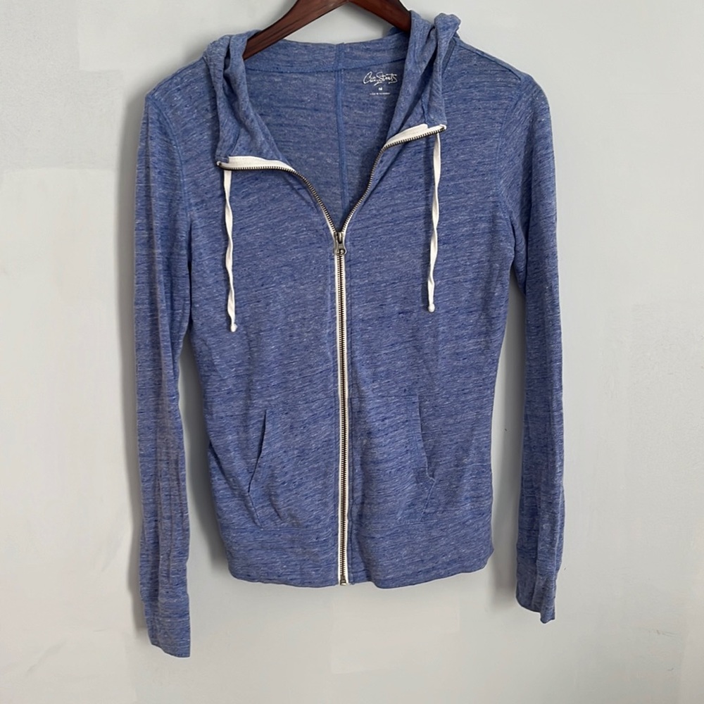 Light blue zip up hoodie